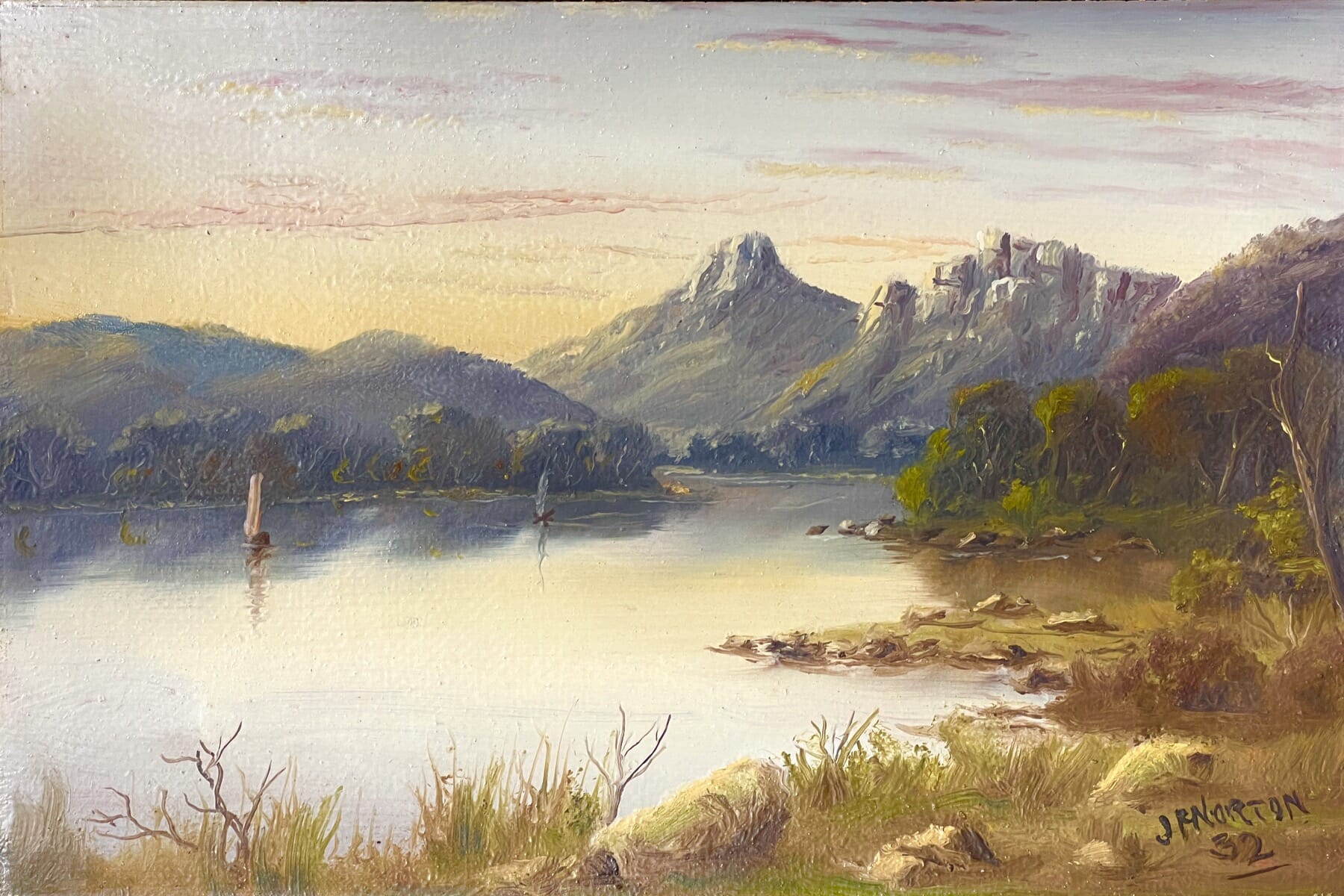 J F Norton - Australian River Landscape