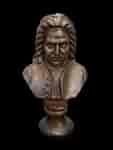 Bach bronzed finish plaster Bust, 20th century