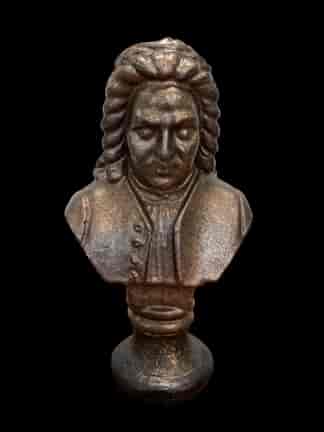 Bach bronzed finish plaster Bust, 20th century
