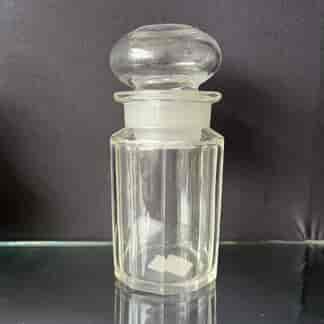 Small Victorian cut-glass canister