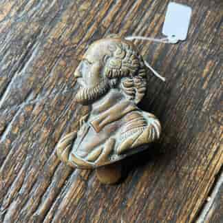 Bronze clip of Shakespeare, Late 19th C