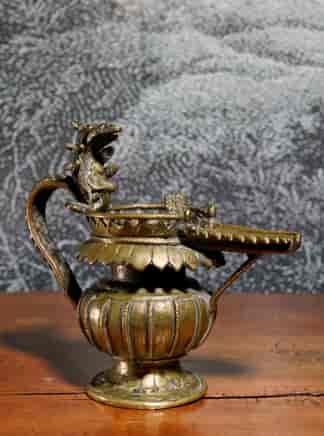 Indian- Nepalese bronze Sukunda oil lamp