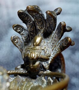 Indian- Nepalese bronze Sukunda oil lamp