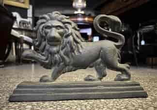 'Lion' cast iron doorstop, 20th century