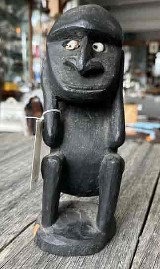 Solomon Islands carved wood figure, collected 1950's-60's
