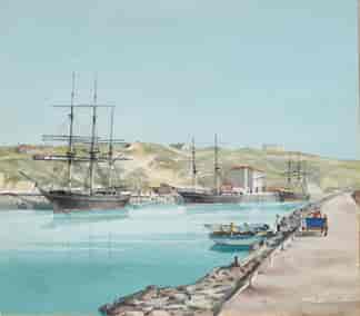 Watercolour painting of Port Natal, by Dorca Sewell