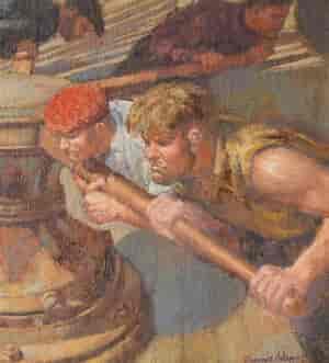 Dennis Adams, Hoisting the Anchor, Marine Art