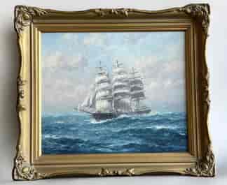 John Allcot oil on board, Clippership 'BRILLIANT', artists gift 1966