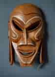 Solomon Islands mask, Betikama type carving with inlaid pearlshell, mid - late 20th c.