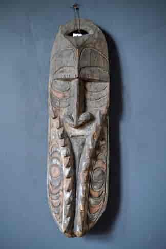 PNG carved wood mask, original pigments, earlier 20th century