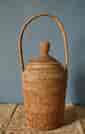 PNG Baka Basket with overhead handle + lid, 20th c.