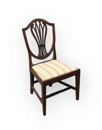 Hepplewhite mahogany shield-back chair, circa 1800