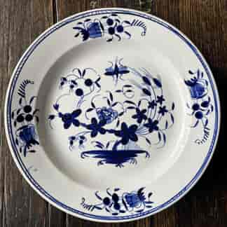 Tournai style pottery plate, Oriental Garden, C. 1830