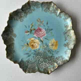 Doulton Burslem England bone china flower shaped plate, dated 1896