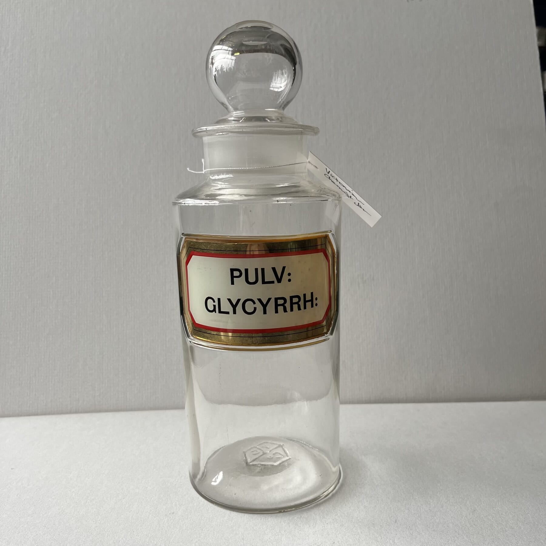 19th Century Apothecary bottle, Northcote Chemist PULV:GLYCYRRH: