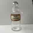 19th Century Apothecary bottle, Northcote Chemist PULV:GLYCYRRH:
