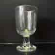 Victorian Rummer glass, thick short stem, 19th century