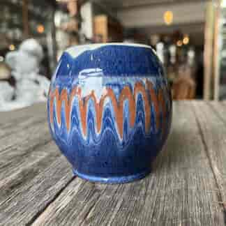Danish slipware art pottery vase, Lindelse Keramik, Mid 20th C