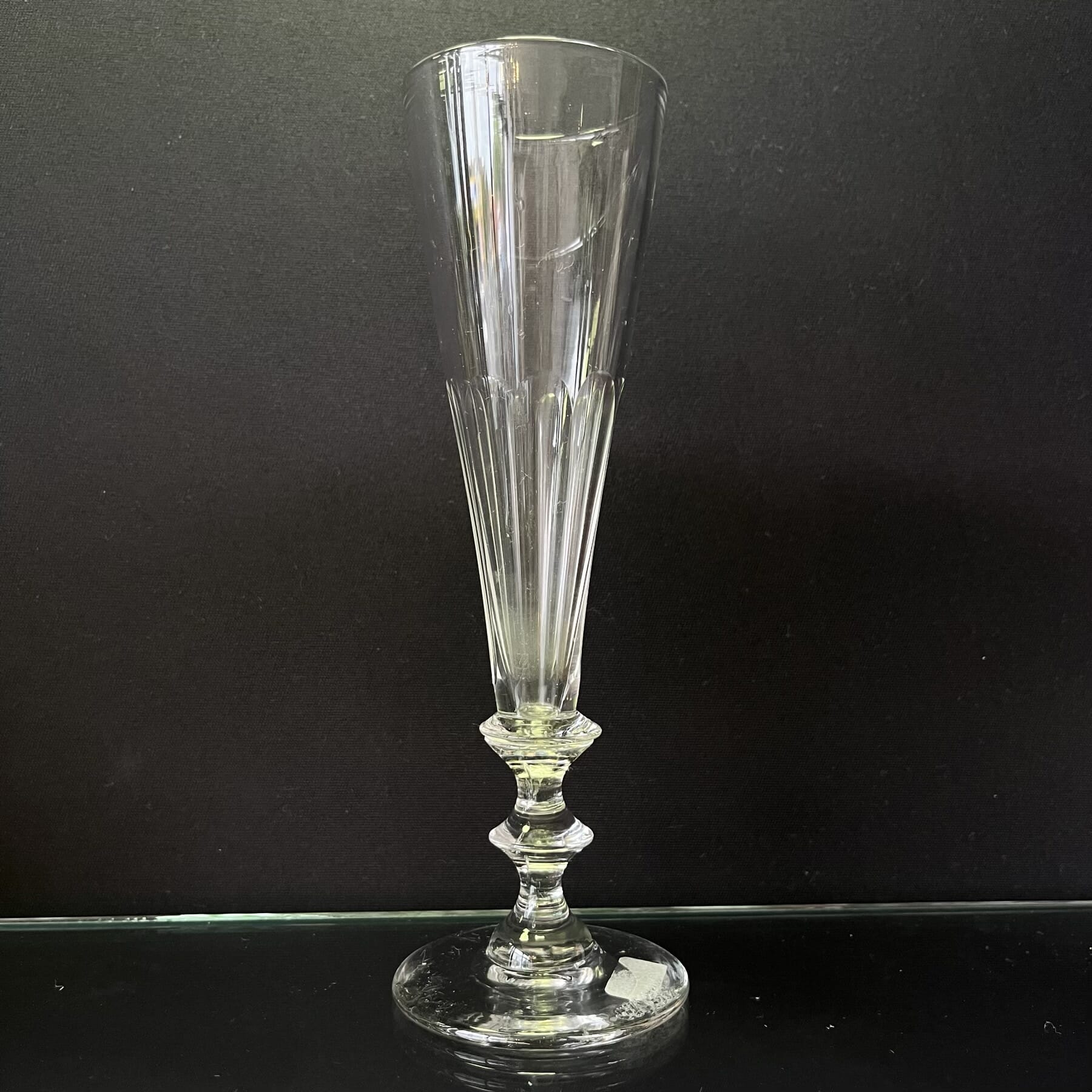 Tall Victorian Champange flute, late 19th C
