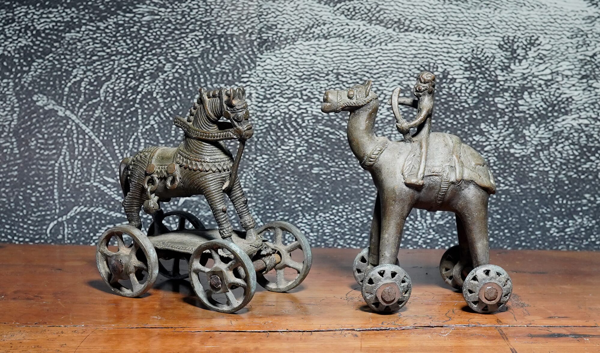 Indian Antiques Dhakra horse camel toys Group