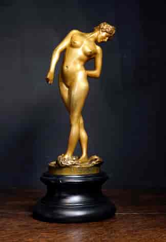 Jean-Léon Gérôme gilt bronze figure, La Joueuse de Boules c. 1902
