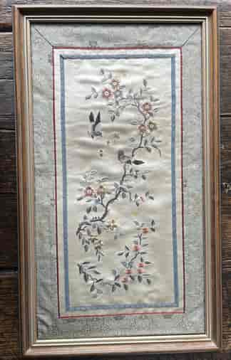 Framed Chinese silk Embroidery, c. 1920