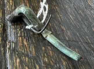 Roman bronze bow fibula, animal head, 2nd-4th c.