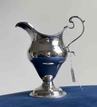 Georgian Sterling Silver helmet shape milk jug, London 1777