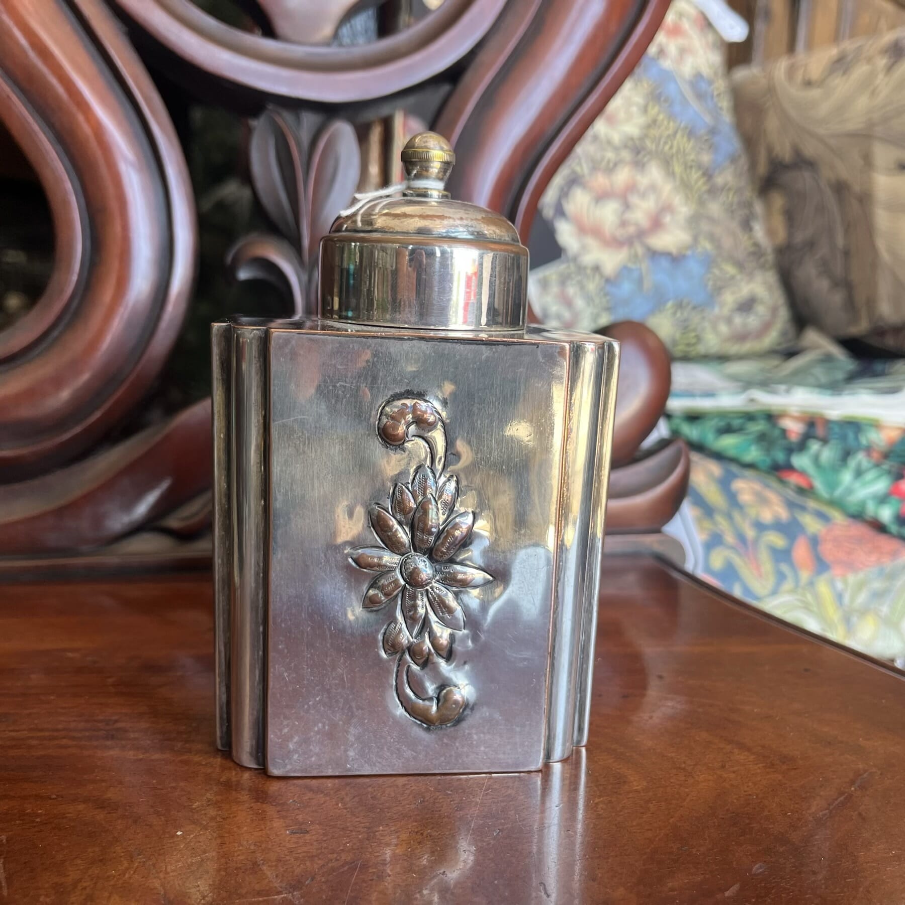 Close Plated tea caddy, probably French, C. 1800