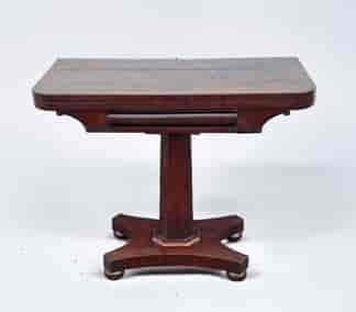 Mahogany card table, felt playing surface, c. 1835