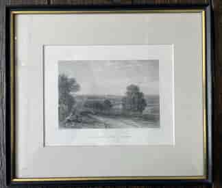 Framed engraving "On the plenty, near Melbourne' 19th century