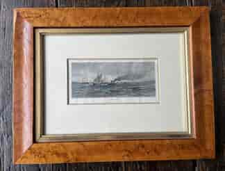 Framed print 'Corio Bay', maple frame, late 19th century