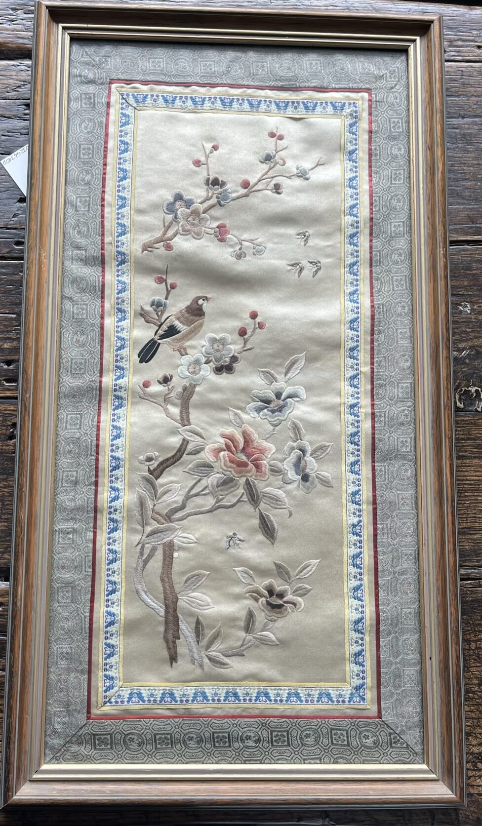 Framed Chinese silk Embroidery, c. 1920