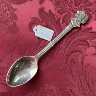 Silverplate souvenir spoon, Queen Elizabeth II & Prince Phillip