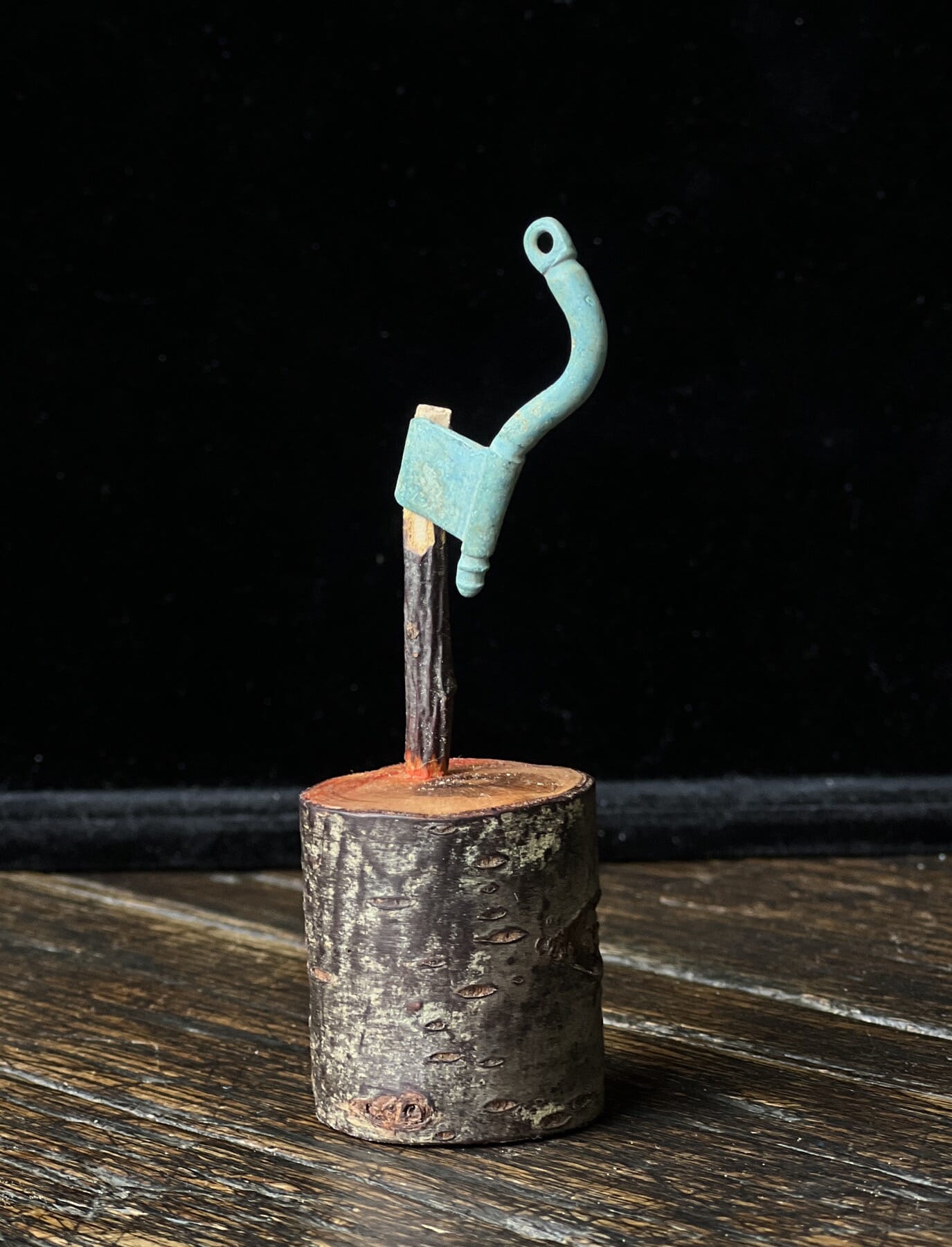 Roman bronze bow fibula, mounted, 2nd-4th c. AD