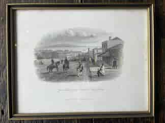 Framed hand coloured S.T.Gill engraving, Yarra Street looking South to the Bay of Geelong 1857: printed 1890