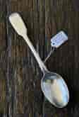 Sterling Silver tea spoon, rare Chester maker Patrick Leonard, c.1845