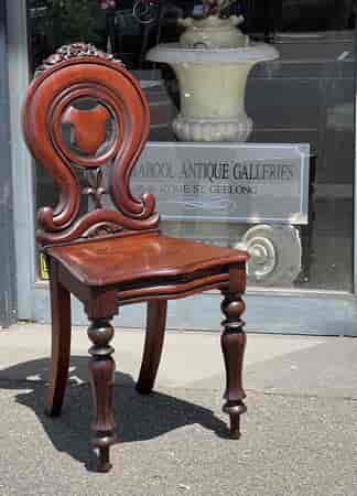 Victorian fine quality Mahogany Hall Chair, circa 1840