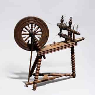 Traditional Northern European spinning wheel, usable, 20th century