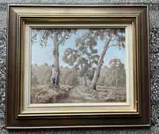 Mark Phillips - Cows among Gums - oil on canvas, dated 1975