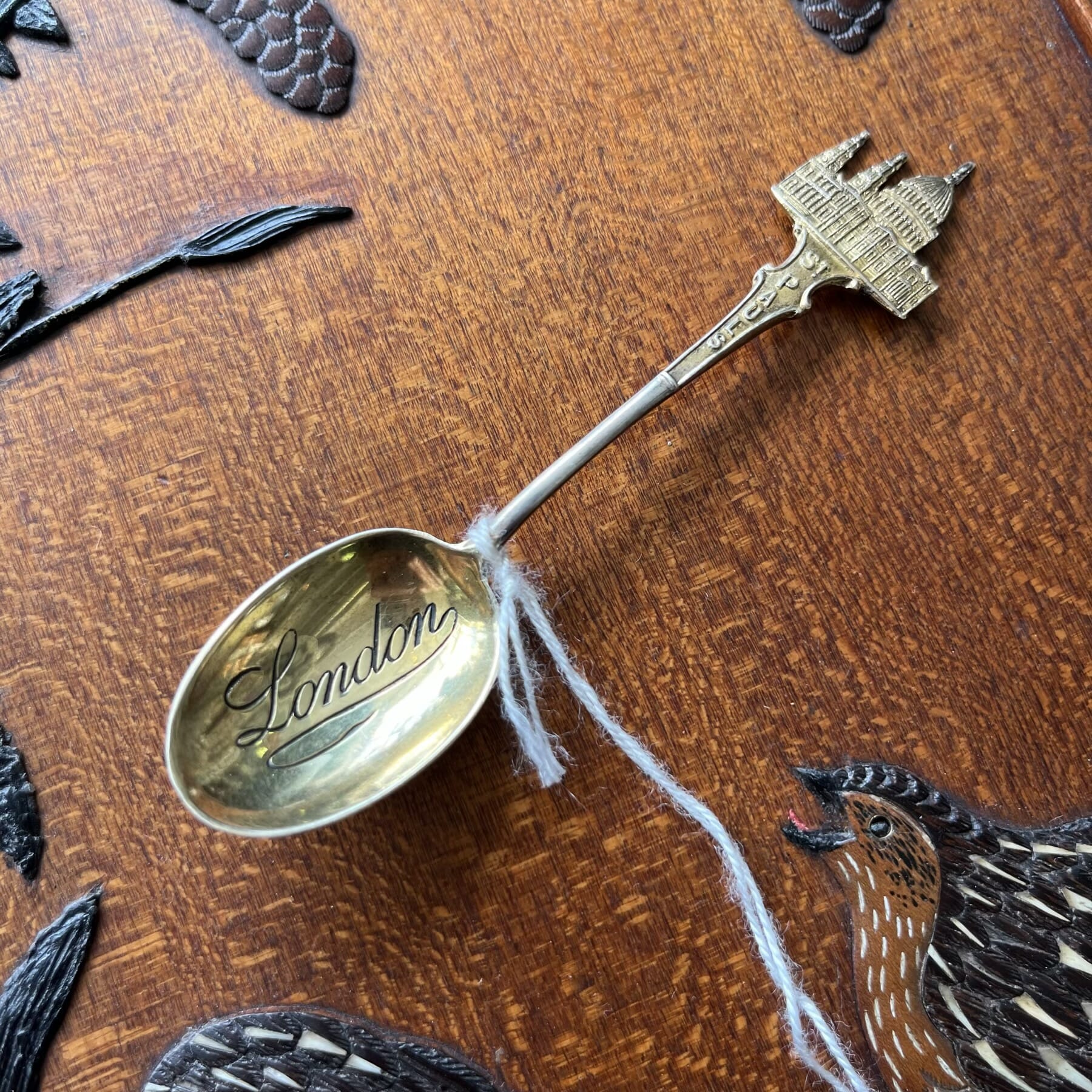 Souvenir Sterling silver teaspoon,  St Paul's Cathedral London, C.1920