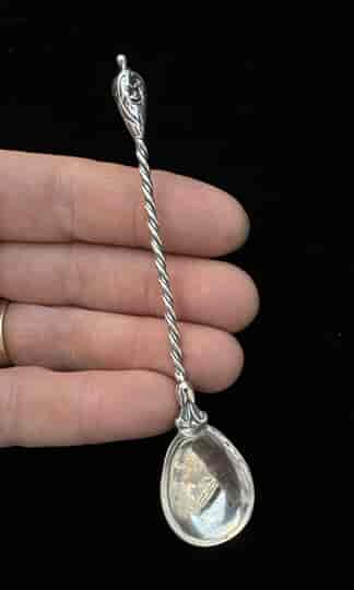 Norwegian Silver spoon, gnome head, 19th century