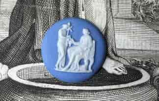 Wedgwood jasper plaque- classical figures, early 20th century