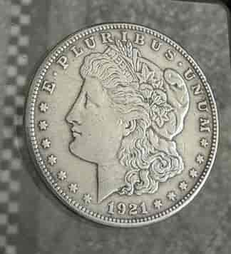 1921 'Morgan Dollar', American silver dollar, San Fran mint
