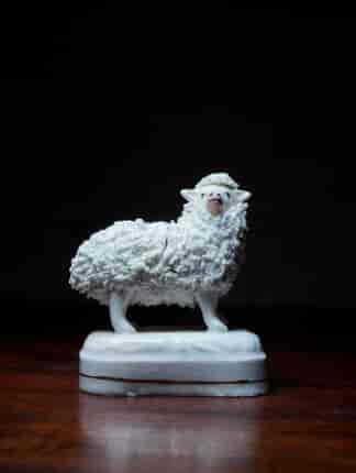 Staffordshire Porcelain sheep, poss. Alcock, c. 1835