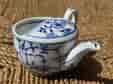 German porcelain invalid's cup, Blue straw-flower pattern, C.1880