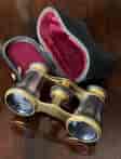 Pair of Lemaire opera glasses in original box, c.1870