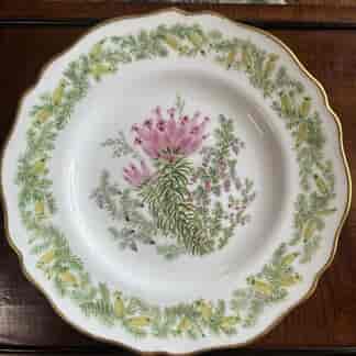 Copeland porcelain plate with floral arrangement,    c.1851-85.