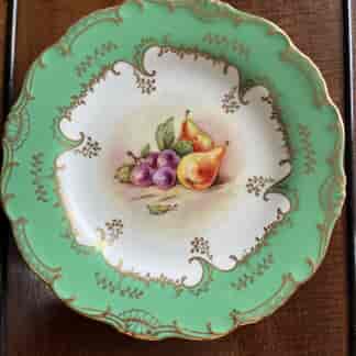 Minton plate, fruit painting by A. Machin, dated 1927  -ex Minton Museum Archives