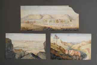 Topographical survey watercolours for railway line near Einasleigh, QLD, c. 1890